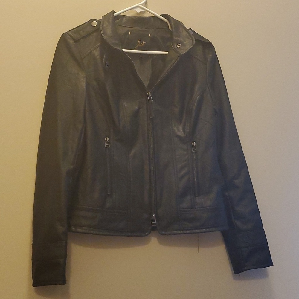 Moto Women's Size Medium Faux Leather Jack BB Dakota jacket black Motorcycle
